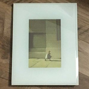 Vintage Michael Sowa Art Postcard Frosted Glass Frame Surrealism Amélie Decor